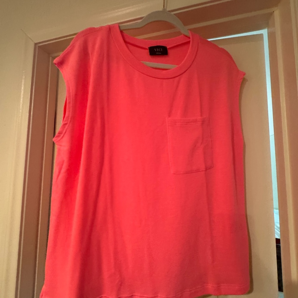 Vici Pink Sleeveless Top